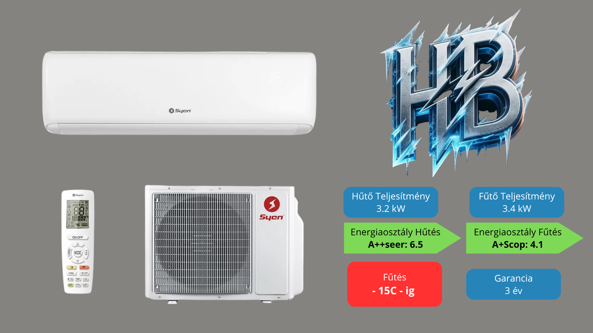 Syen Charm 3.2 kW telepítve 3M alapszereléssel